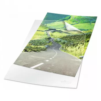 DURABLE STANDARD A4 Transparent Document Sleeves, 100 Pack, 0.10 mm rPP, Open Top and Right 247819