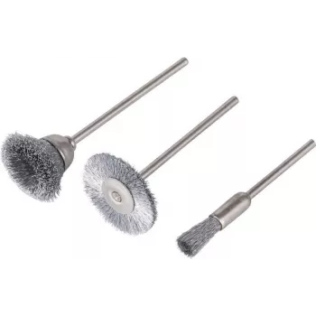 Wolfcraft Steel Wire Mini Brush Set 3-Piece 2114000