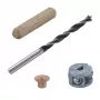 Wolfcraft 2916000 Beech Wood Dowel Set 6 mm, 50 Fluted Dowels + 4 Steel Dowel Markers
