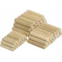 Wolfcraft Wooden Dowel Pins 8 mm x 40 mm, 150 Pieces, Beech, Fluted, DIN 68150 2907000