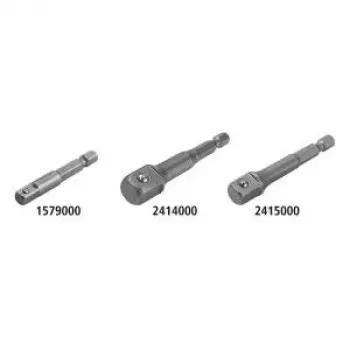 Wolfcraft 2414000 Socket Adapter 1/4 inch Drive to 1/2 inch Socket, 72 mm, Chrome Vanadium