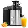 Clatronic AE 3666 Centrifugal Juicer - Black/Stainless Steel, 400 W, 1.5 L Pulp Container, 2 Speeds 263804