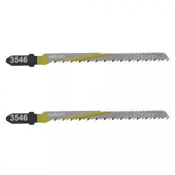 Wolfcraft 3546000 T 101 B Jigsaw Blades, T-Shank, HCS, 100 mm, 2-Pack