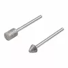 Wolfcraft 5989000 Diamond Grinding Pin Set, Cylindrical & Pointed Conical, 2-Piece