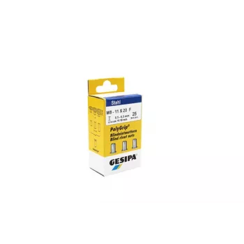 GESIPA PolyGrip® Blind Rivet Nut M8 Steel Shaft 11x20mm 25 Pieces 1464915