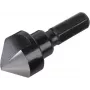 Wolfcraft 2584000 Countersink Set 3-Piece 12/16/19 mm Tool Steel 1/4 inch Hex Shank
