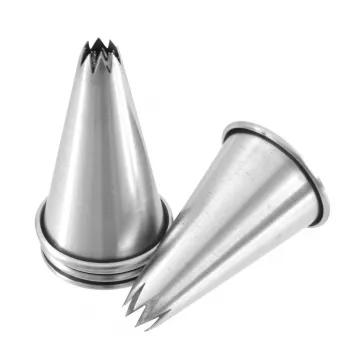 FACKELMANN Star Piping Nozzles Silver, 5 Pieces (21514)