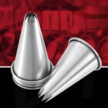 FACKELMANN Star Piping Nozzles Silver, 5 Pieces (21514)