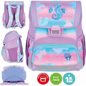 Herlitz School Backpack Loop 6-9 Years Seahorse Ocean Lights