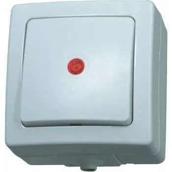 HEINRICH KOPP Paris 2-Way Rocker Switch, Flush-Mounted, 250 V AC, 10 A, Polar White 566302004