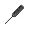HEINRICH KOPP Extension Cord, 3 Sockets, 1.4 m, Black 128615005