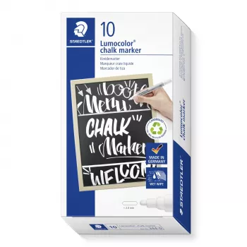 STAEDTLER 344-0 Lumocolor Chalk Marker White