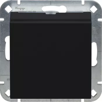 HEINRICH KOPP HK07 Hotel Key Card Switch, Matte Black, 230V/16A, Flush-Mounted 492350001