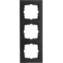 KOPP HK07 PURE 3-Gang Cover Frame, Matte Black 407050004