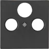 Heinrich Kopp HK07 Antenna Socket Central Plate Matte Black 1-Gang 491050001