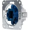 HEINRICH KOPP Flush-Mounted Push-Button Switch, Changeover Contact, 250V 10AX, with Glow Lamp and Neutral Terminal, Aluminium 508700004