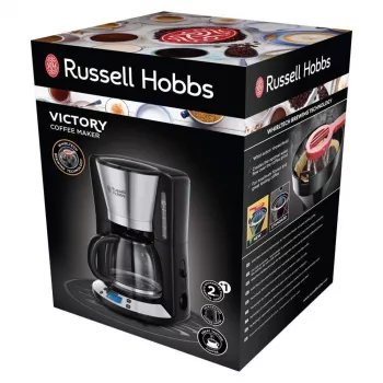 Russell Hobbs Victory Filter Coffee Machine 24030-56, 1.25 L, 1000 W, Silver/Black