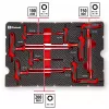 Einhell 370526 9-Piece Case Insert Set for E-Case, Red/Black