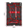 Einhell 370526 9-Piece Case Insert Set for E-Case, Red/Black