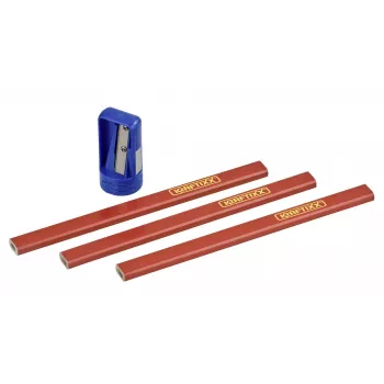 KWB 939290 Carpenter Pencil Set with Sharpener, 4-Piece