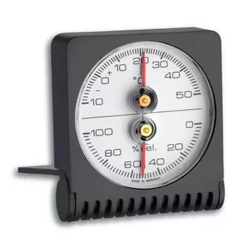 TFA Dostmann 45.2018 Analog Round Thermometer, Ø63 mm, -20 to +50 °C, White/Silver 7601
