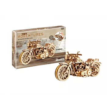Revell Tiny Adventures Cruiser V-Twin Wooden Motorcycle Model Kit 00614