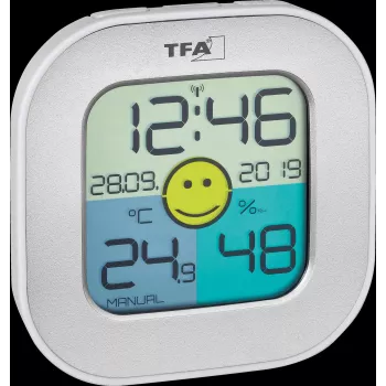 TFA Dostmann FUN Indoor Electronic Hygrometer Silver 30.5050.54