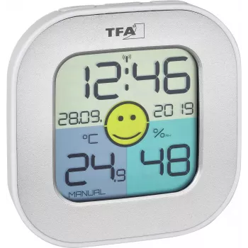 TFA Dostmann FUN Indoor Electronic Hygrometer Silver 30.5050.54