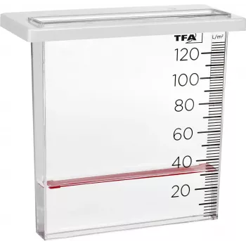 TFA Dostmann 47.1014 Rain Gauge 120 mm Transparent/White