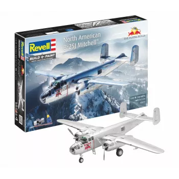 Revell 05643 Flying B-25J Mitchell Aircraft Model Kit 1:48 Scale, 137 Parts, Skill Level 4