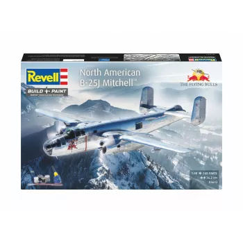 Revell 05643 Flying B-25J Mitchell Aircraft Model Kit 1:48 Scale, 137 Parts, Skill Level 4