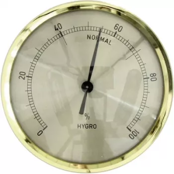 TFA Dostmann 44.1011 Built-in Hygrometer, Analog, 0-100% RH, Silver Bezel