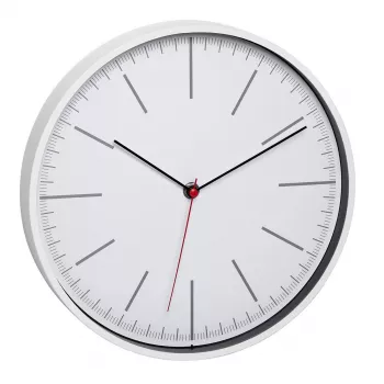 TFA Dostmann 60.3049.02 Round White Quartz Wall Clock