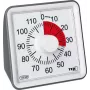 TFA DOSTMANN VISUAL Timer White Analog 60-Minute Mechanical Countdown with Silent Operation and Acoustic Alarm (38.2043.10)