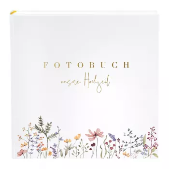 Goldbuch Blütenliebe 30x31 Wedding Photo Album, 60 White Pages, Floral Cover 08 044