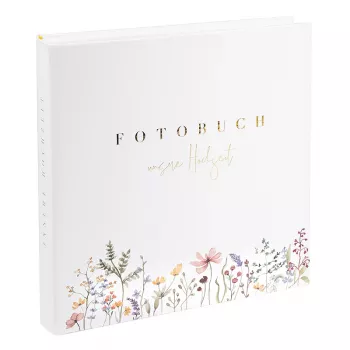 Goldbuch Blütenliebe 30x31 Wedding Photo Album, 60 White Pages, Floral Cover 08 044