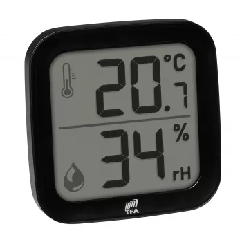 TFA Dostmann 30.3908.01 ID-A0 Indoor Wireless Thermo-Hygrosensor, 868 MHz, Temperature -10 to +60°C, Humidity 1-99% RH
