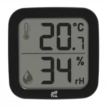 TFA Dostmann 30.3908.01 ID-A0 Indoor Wireless Thermo-Hygrosensor, 868 MHz, Temperature -10 to +60°C, Humidity 1-99% RH
