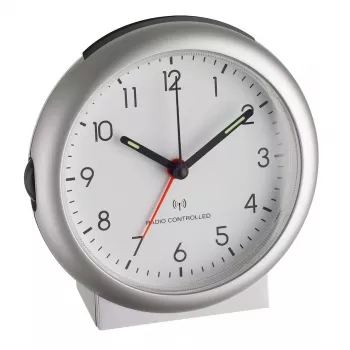 TFA Dostmann 98.1036 Quartz Alarm Clock Silver