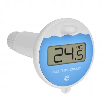 TFA Dostmann TFA.me Smart Pool Thermometer Starter Set with WLAN Gateway and Floating Pool Sensor, White 35.8110.02