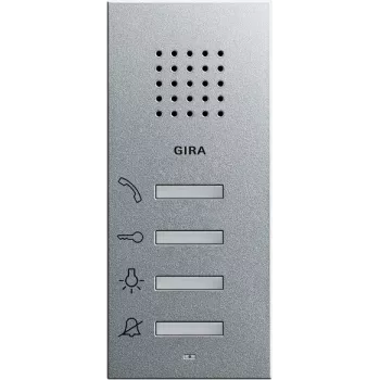 Gira Surface-Mounted Hands-Free Indoor Video Intercom Station, Aluminium 125026