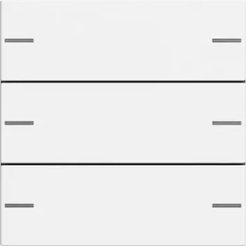Gira 575327 3-Gang Rocker Set for Touch Sensor 4, System 55, Pure White