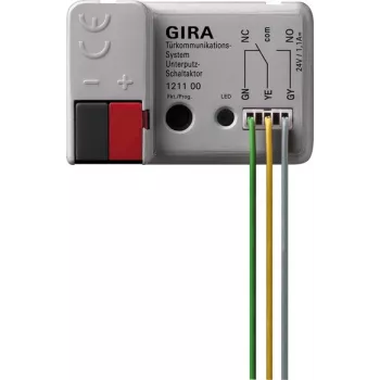 GIRA Switching Actuator for Door Communication, Flush-Mounted, 1 NO Contact, 10 A 121100