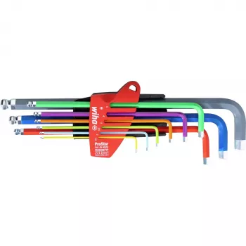 Wiha Hex Ball End Key Set 9-Piece Luminous Colour-Coded 1.5-10 mm ErgoStar 46555