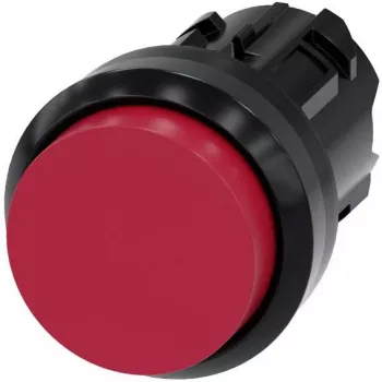Siemens SIRIUS ACT Push Button Front Element, Plastic, Red, 22mm, Non-Illuminated, Momentary 3SU1000-0BB20-0AA0