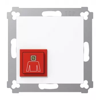 JUNG AS 500 Call Button, 1-Pole NO, Alpine White, Screw Mount NRSAS0834RTWW