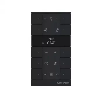 Busch-Jaeger Room Temperature Controller 10-fold, Matte Black SBR-F-10.0.11-885 (2CKA006220A0901)