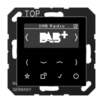 JUNG Smart Radio DABASW DAB+ FM Clock Radio with Alarm, Sleep Timer, Mono Speaker, Black