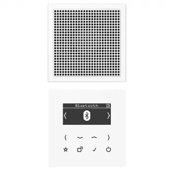 JUNG DABLS1BTWW Smart Radio DAB+ with Bluetooth, Mono, Alpine White