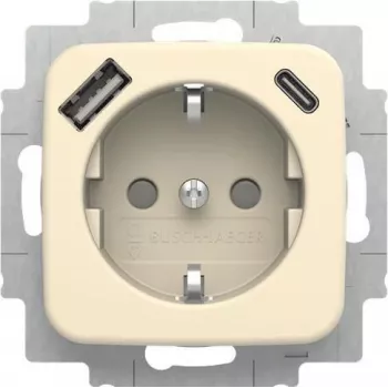 BUSCH-JAEGER SCHUKO Socket Outlet with USB-A+C, 20 EUCB2USBAC-212 (2CKA002011A6295)